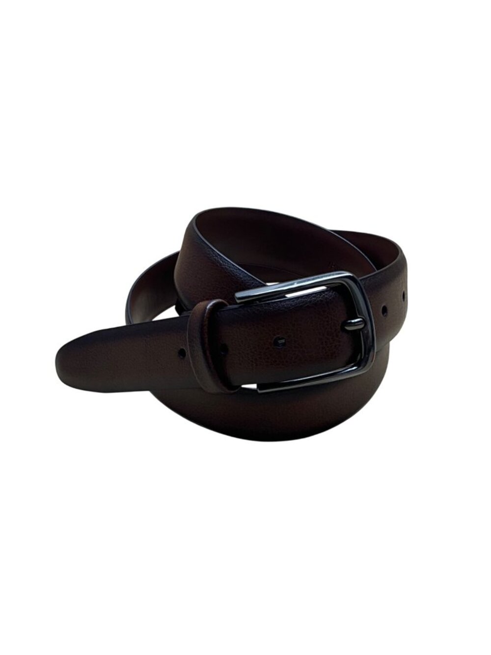 Perry Ellis Mens Brown Genuine Leather Belt Lined On Faux Leather Size 38